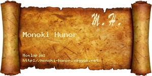 Monoki Hunor névjegykártya